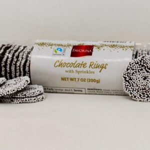 Favorina Chocolate Rings with Sprinkles