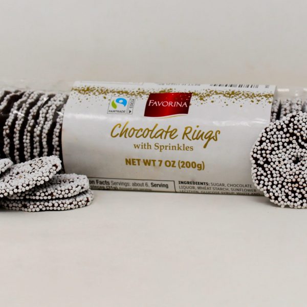 Favorina Chocolate Rings with Sprinkles Favorina Chocolate Rings with Sprinkles